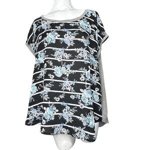 Torrid floral swing blouse top short sleeve Tee 0  12